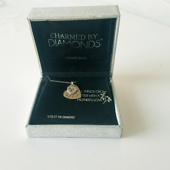 NIB Mothers Valentine Love Diamond Charm Necklace - Picture 5 of 5